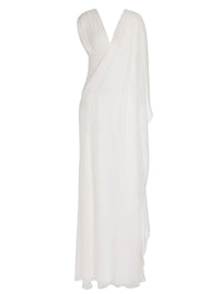 Robe longue en soie - White