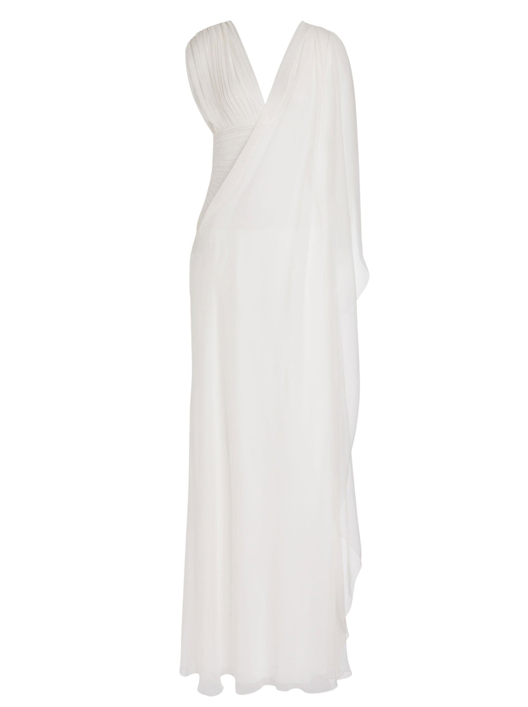 Robe longue en soie - White