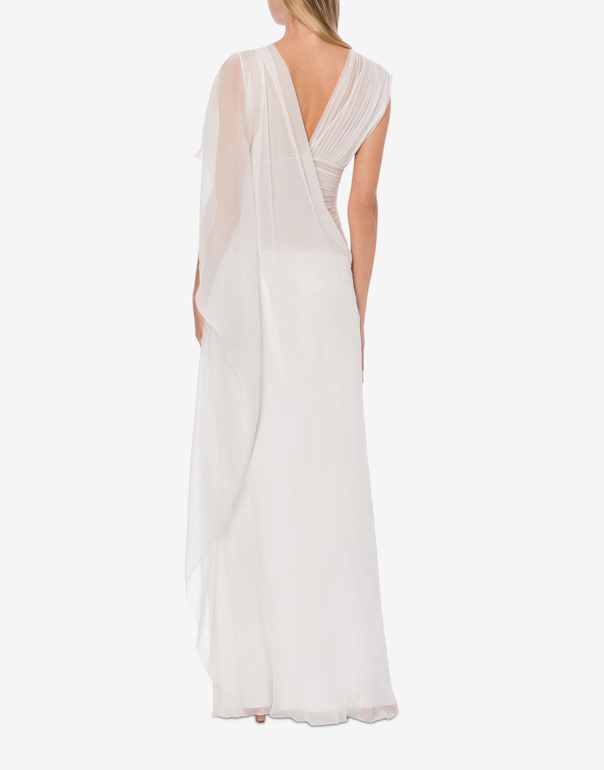Robe longue en soie - White
