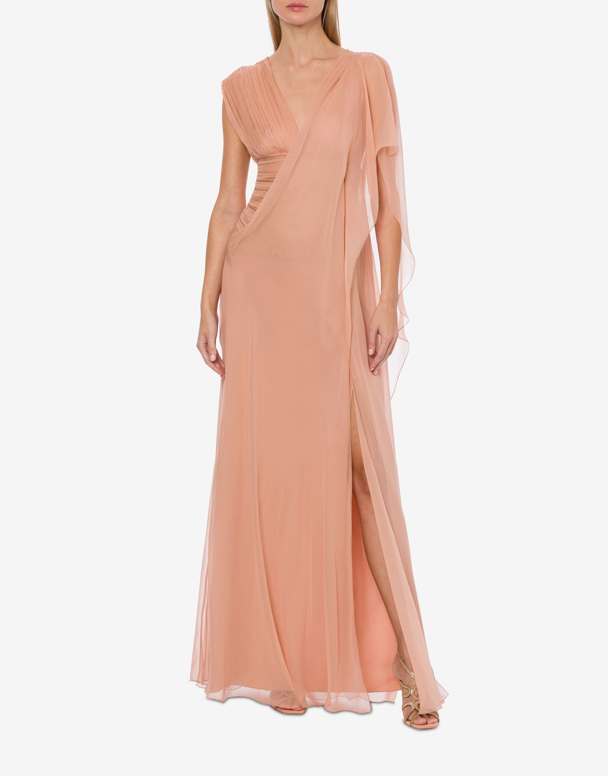 Robe longue en soie - Pink