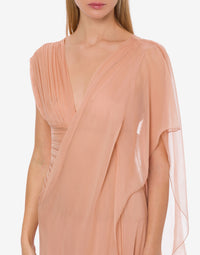 Robe longue en soie - Pink