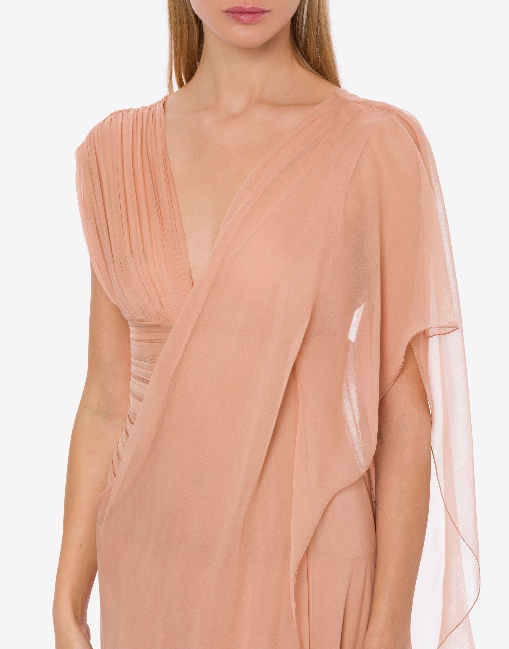 Robe longue en soie - Pink