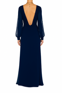 Robe longue en soie - Blue