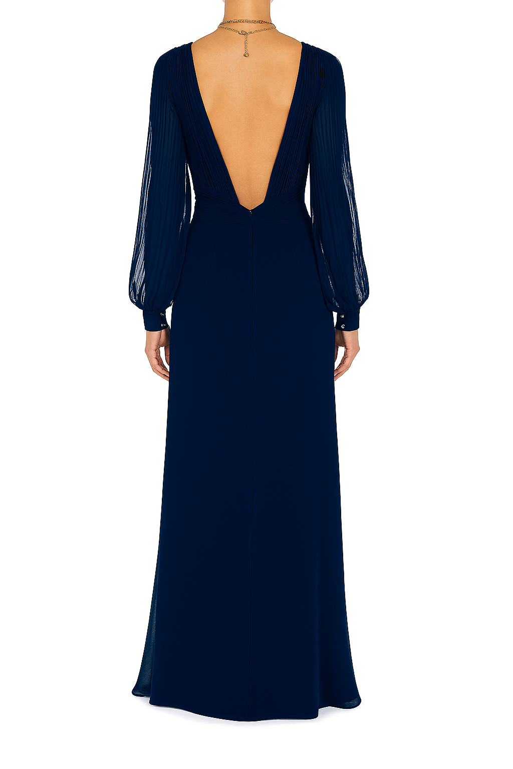 Robe longue en soie - Blue
