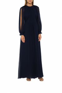 Robe longue en soie - Blue