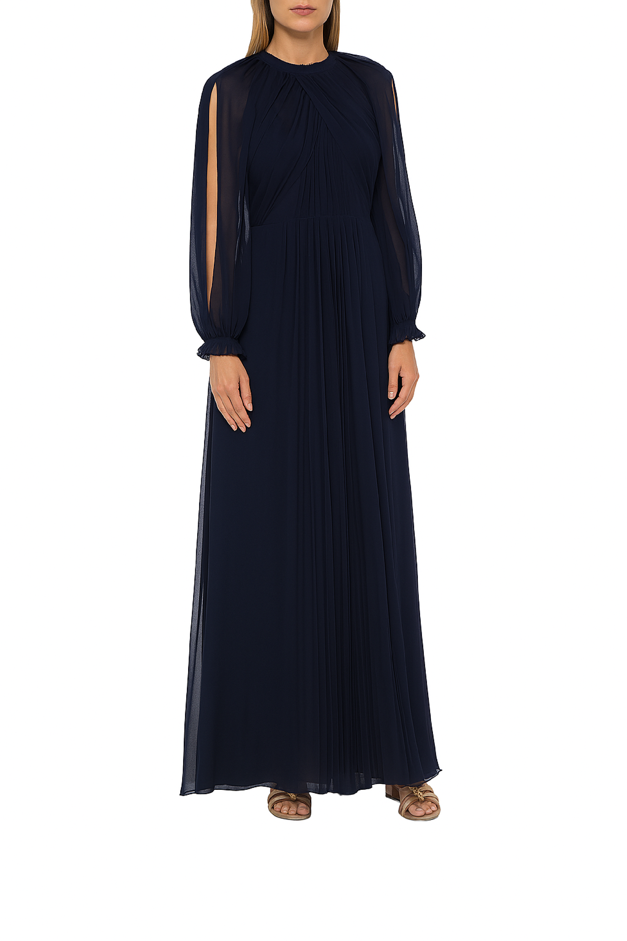 Robe longue en soie - Blue