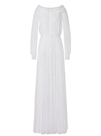 Robe longue chemisier en coton - White