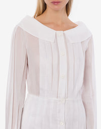 Robe longue chemisier en coton - White