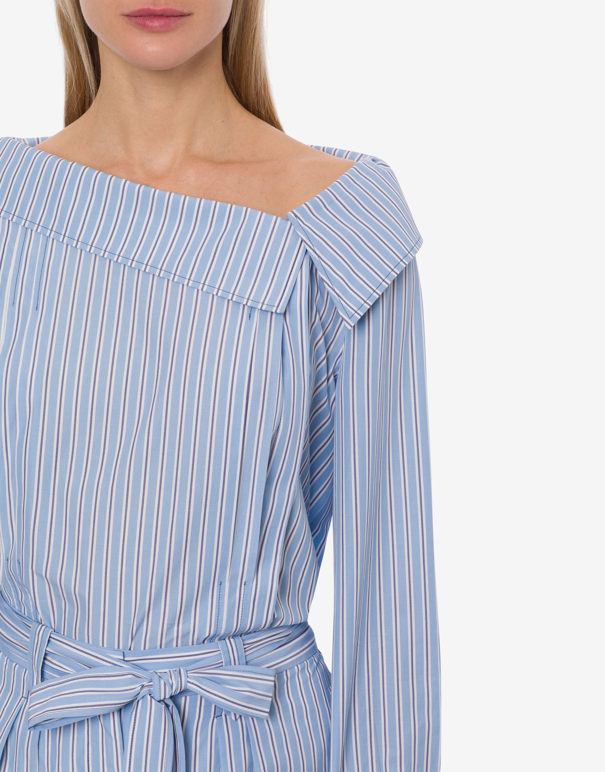 Combinaison rayée avec ceinture - Light Blue