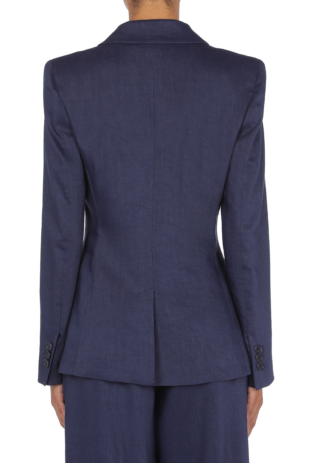 Veste en lin mélangé stretch - Blue