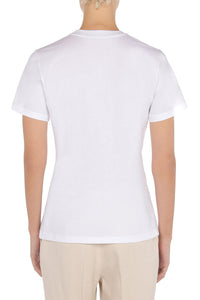 T-shirt en coton avec logo décoratif - White