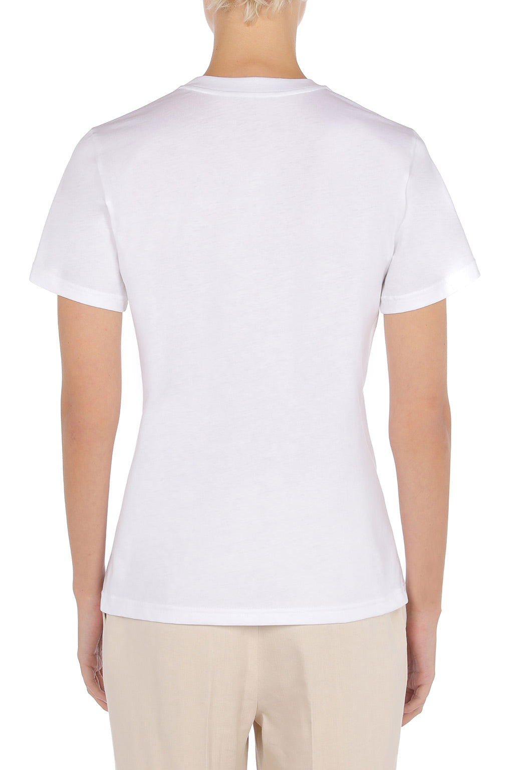 T-shirt en coton avec logo décoratif - White