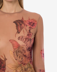 T-shirt avec imprimé tatouage - Pink & Powder