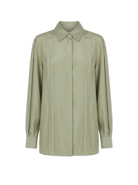 Chemise oversize en soie - Green