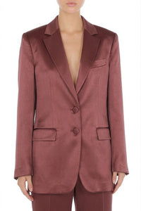 Blazer à coupe structurée en soie mélangé - Pink
