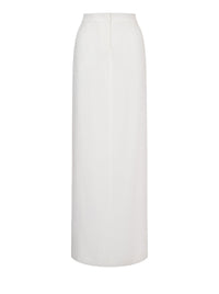Jupe longue en satin - White