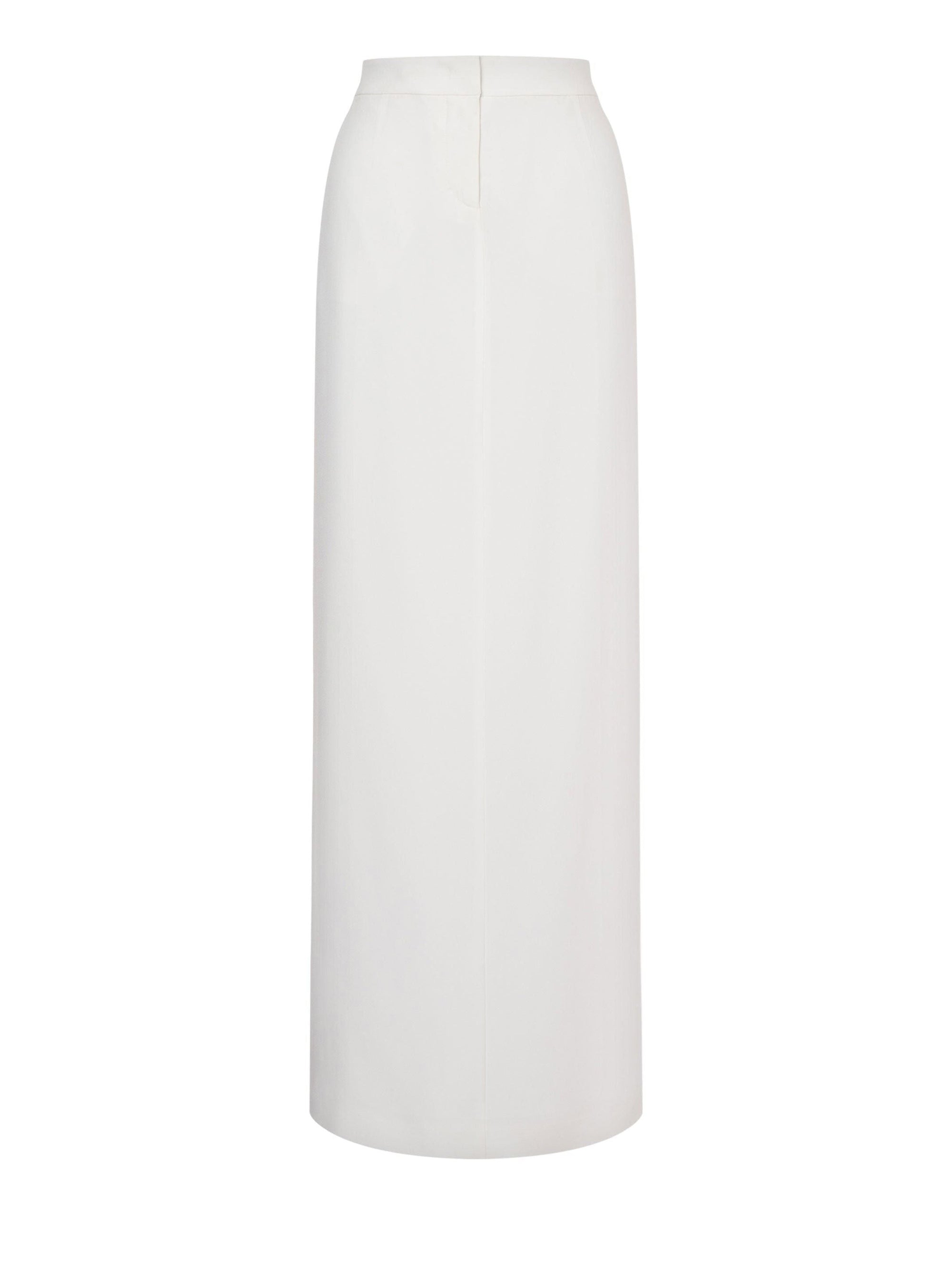 Jupe longue en satin - White