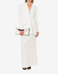 Jupe longue en satin - White