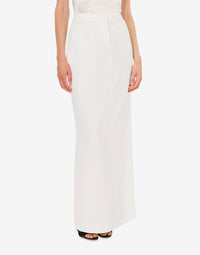 Jupe longue en satin - White