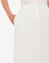 Jupe longue en satin - White