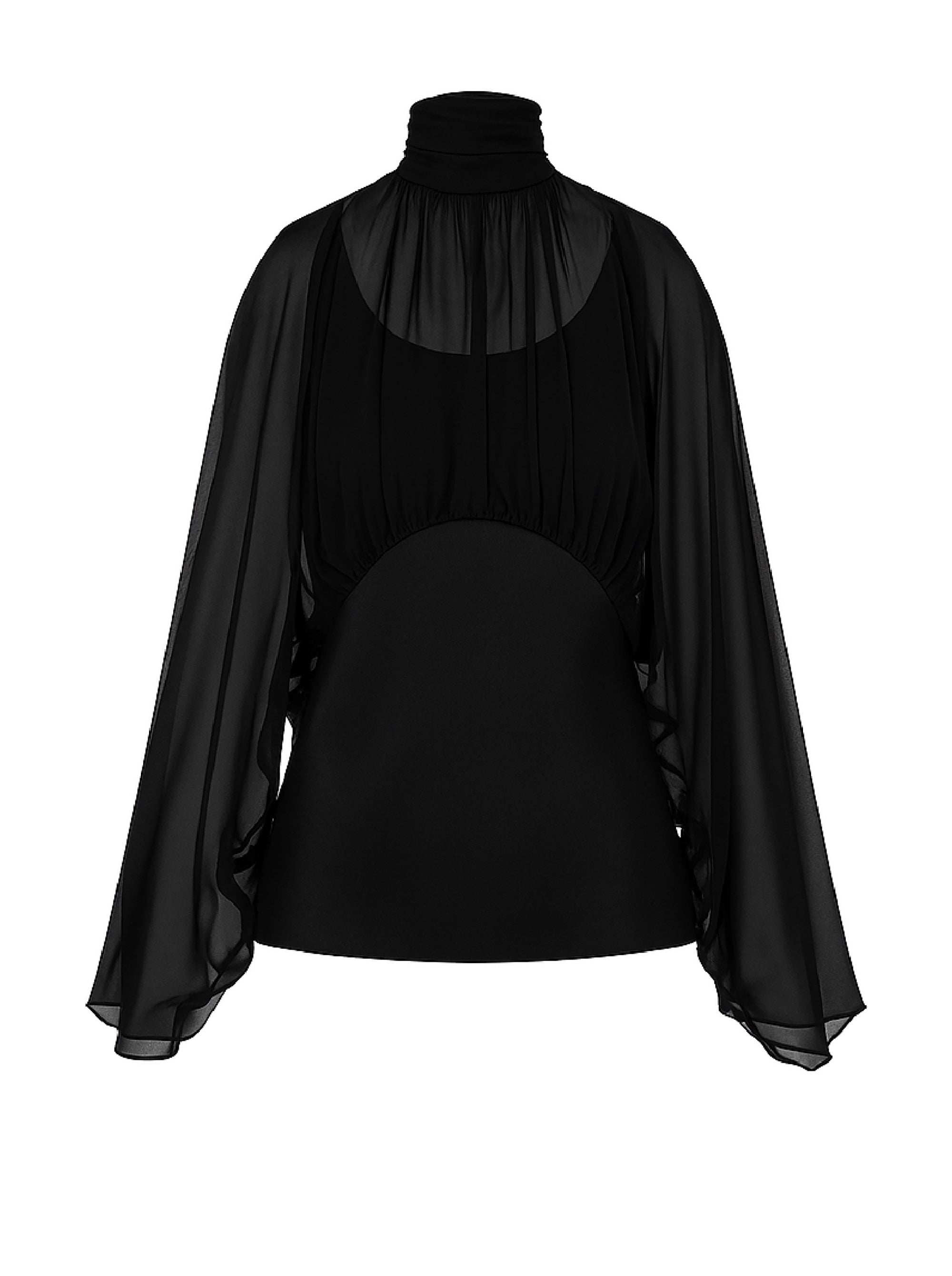 Chemisier en mousseline de soie - Black