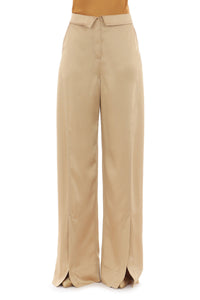 Pantalon large en satin - Fantasy Beige