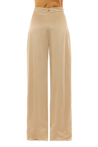 Pantalon large en satin - Fantasy Beige