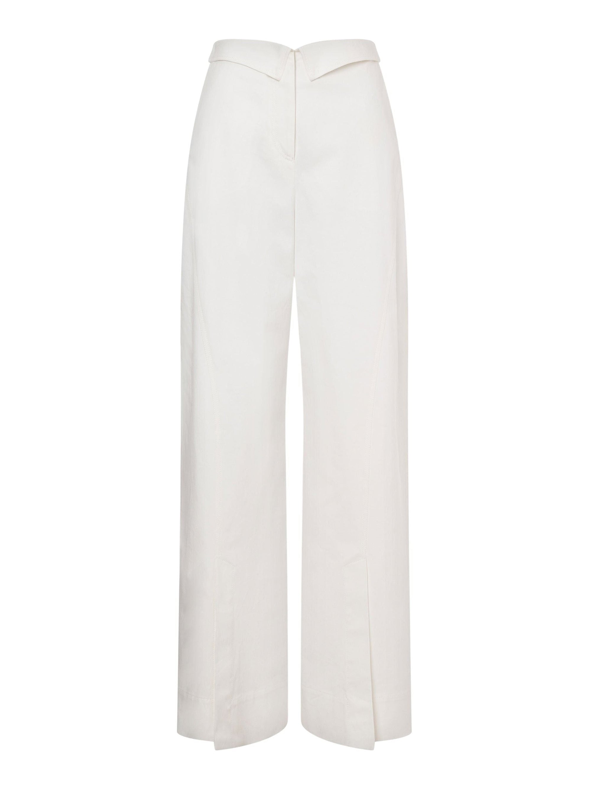 Pantalon en gabardine de coton - White
