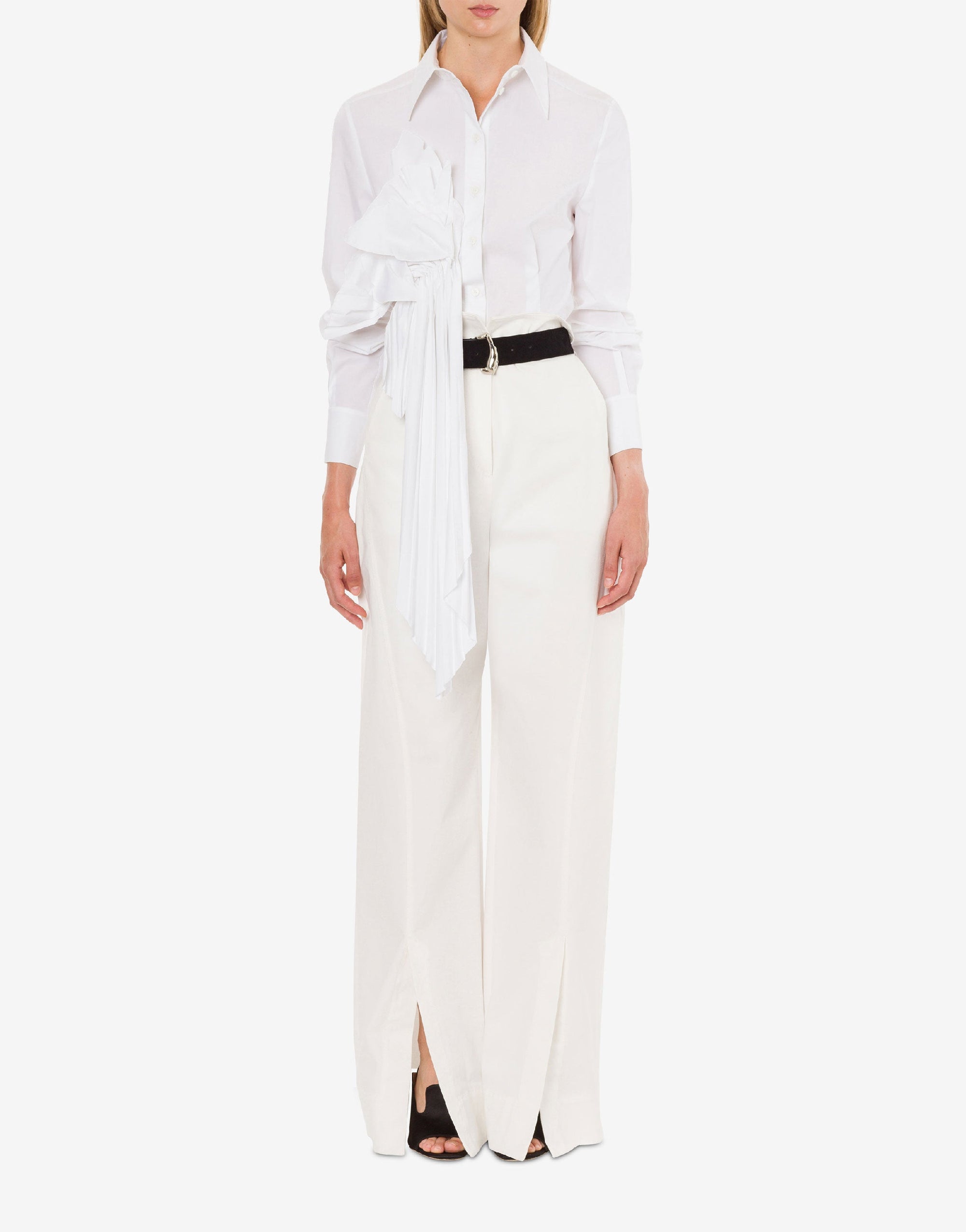 Pantalon en gabardine de coton - White