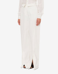 Pantalon en gabardine de coton - White