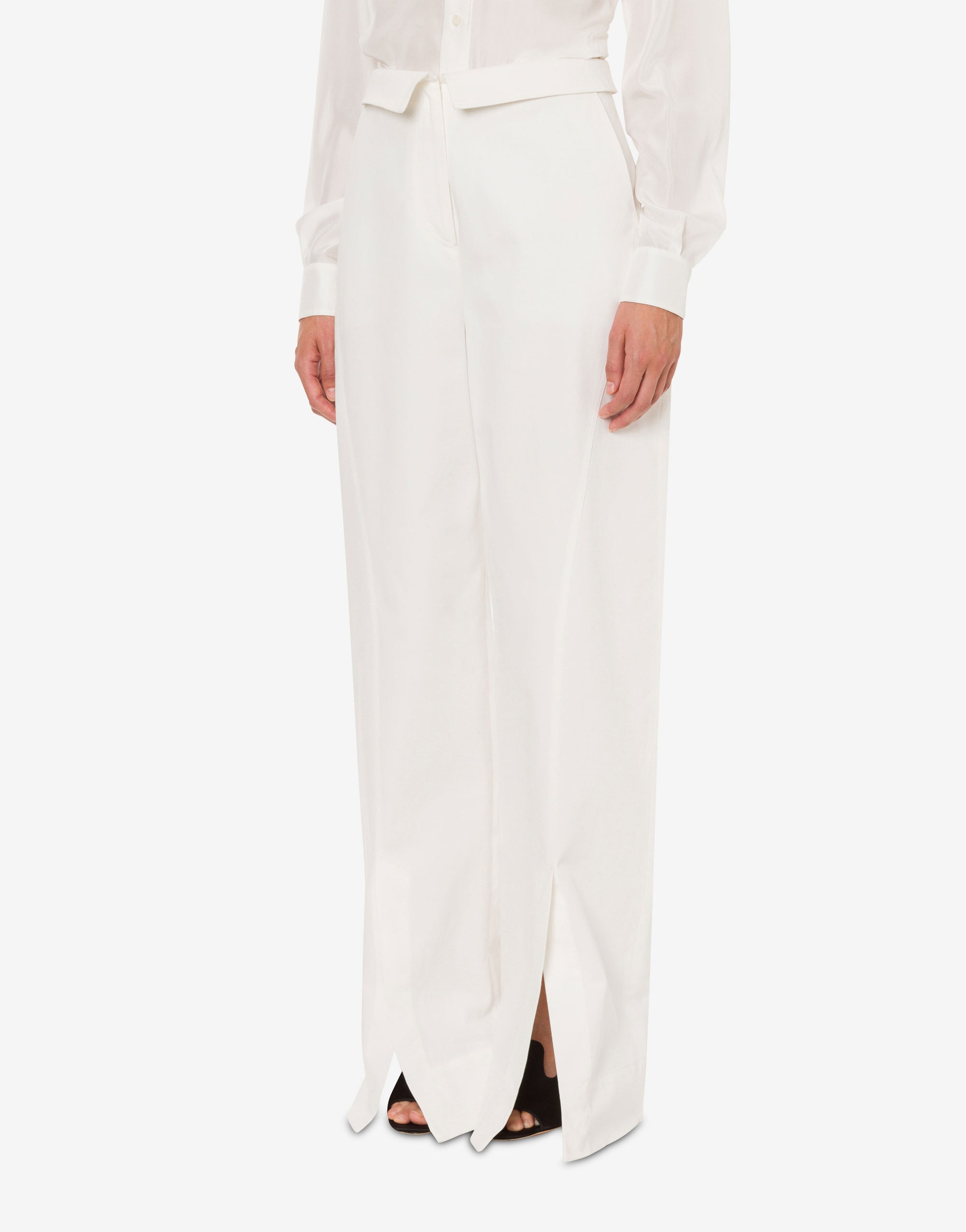 Pantalon en gabardine de coton - White
