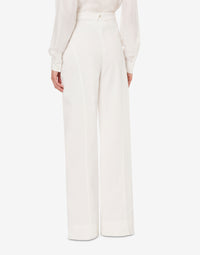 Pantalon en gabardine de coton - White