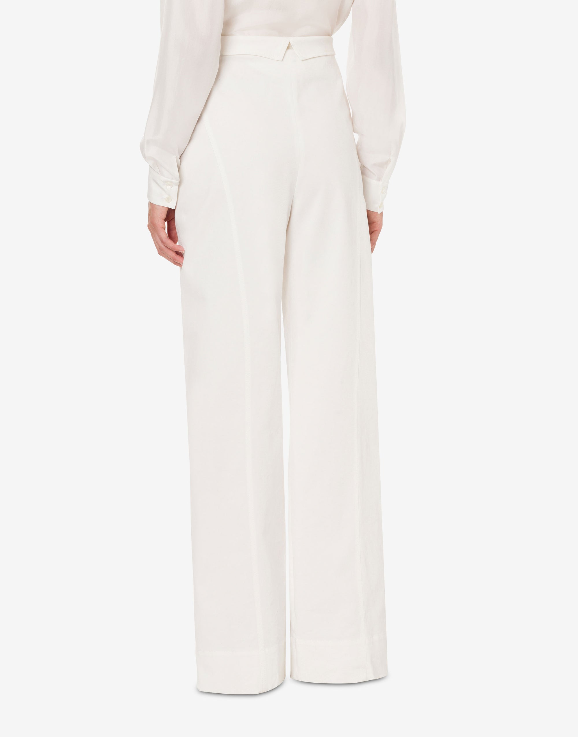 Pantalon en gabardine de coton - White