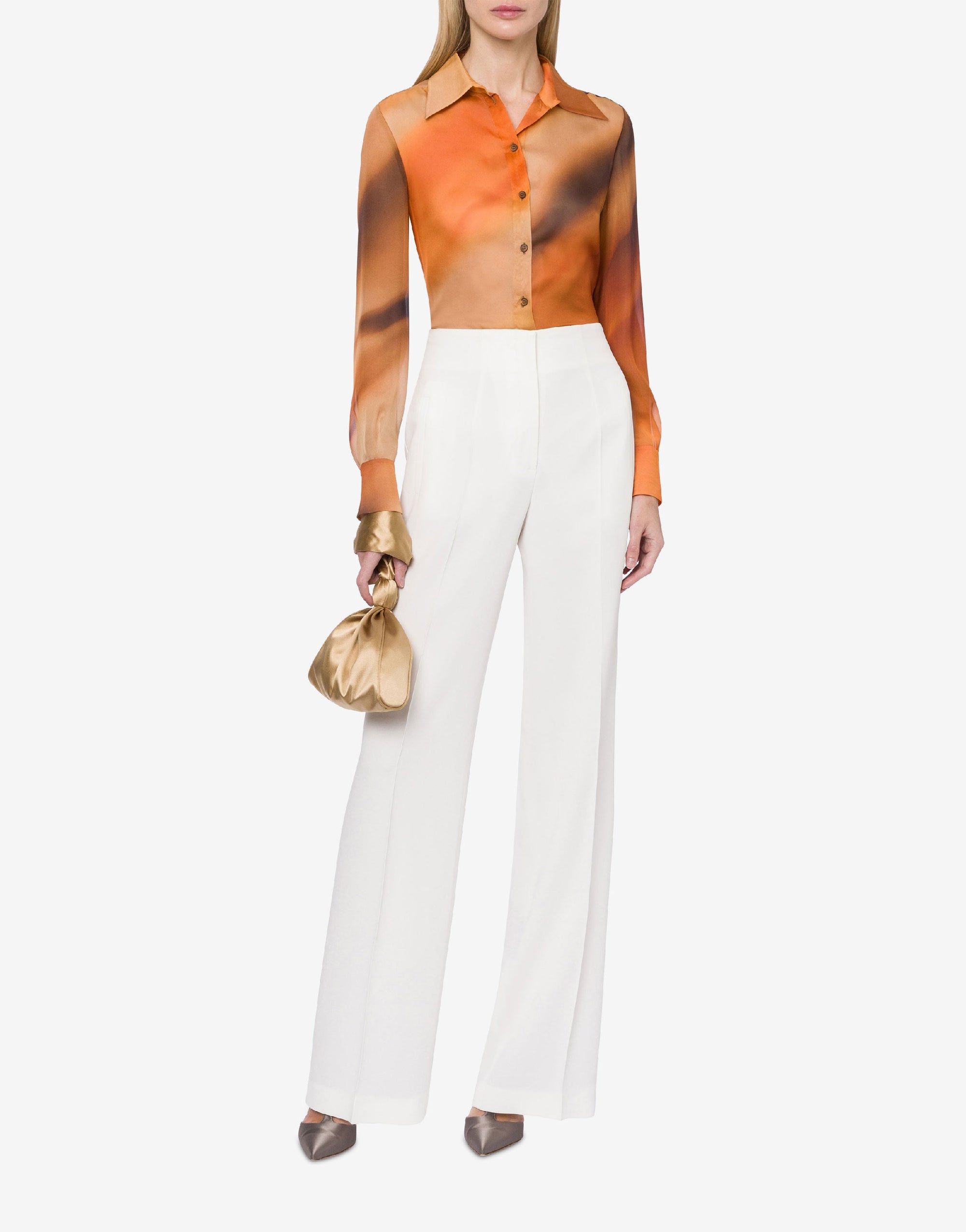Pantalon en satin - White
