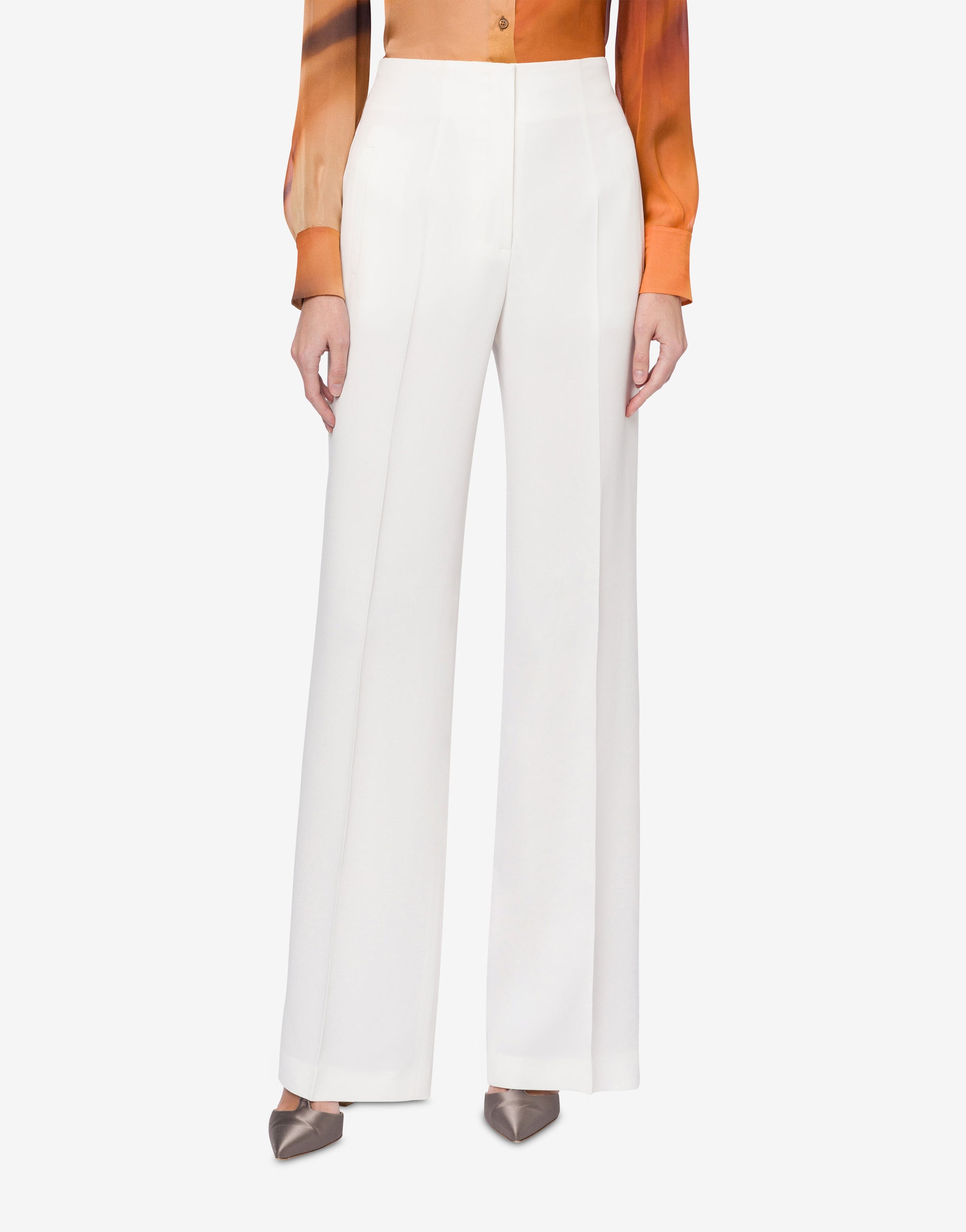 Pantalon en satin - White