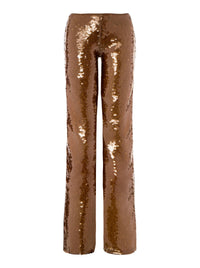 Pantalon évasé en sequins - Brown