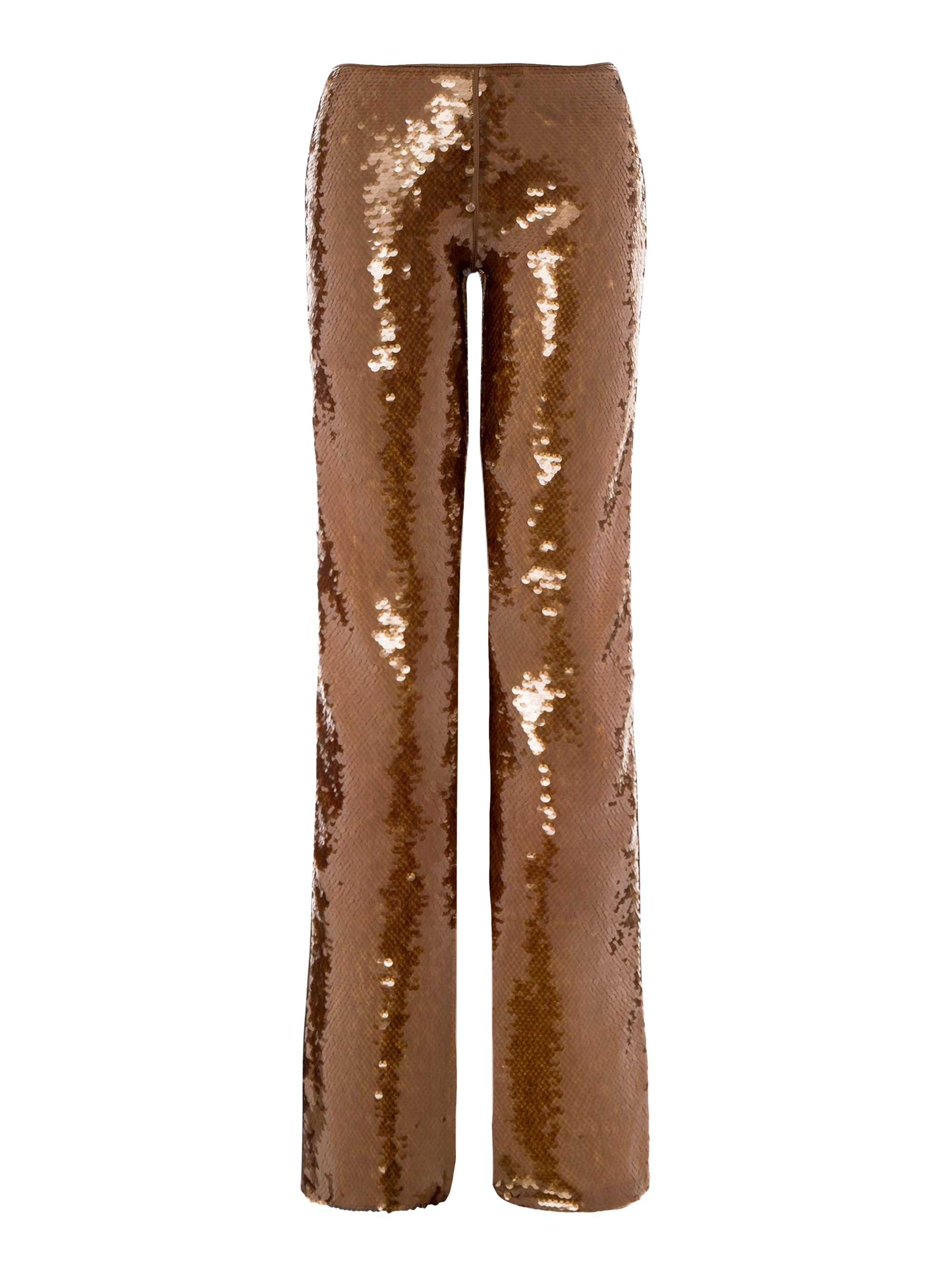 Pantalon évasé en sequins - Brown