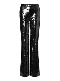 Pantalon évasé en sequins - Black