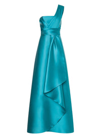 Robe longue épaules asymétriques - Blue