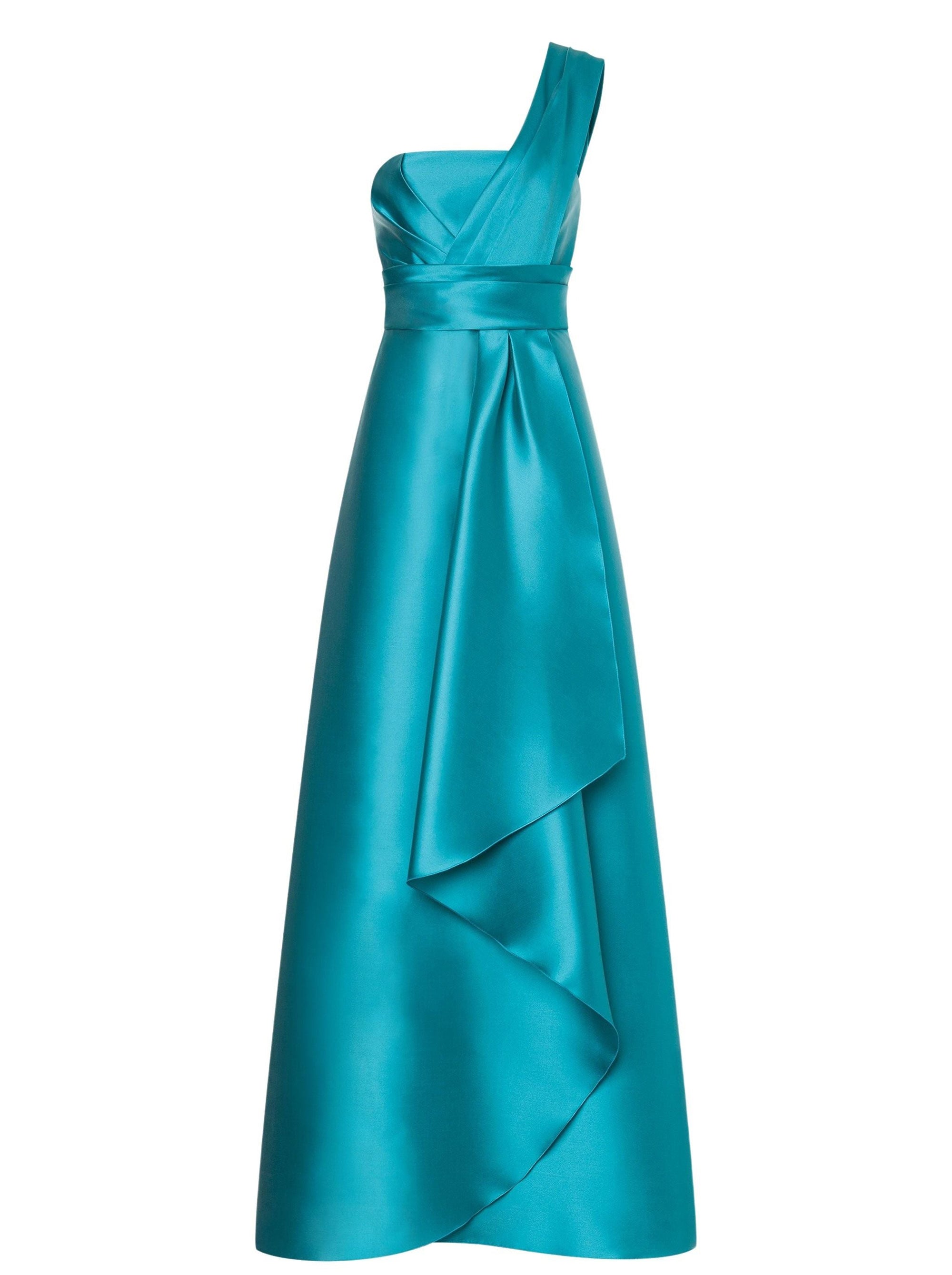 Robe longue épaules asymétriques - Blue