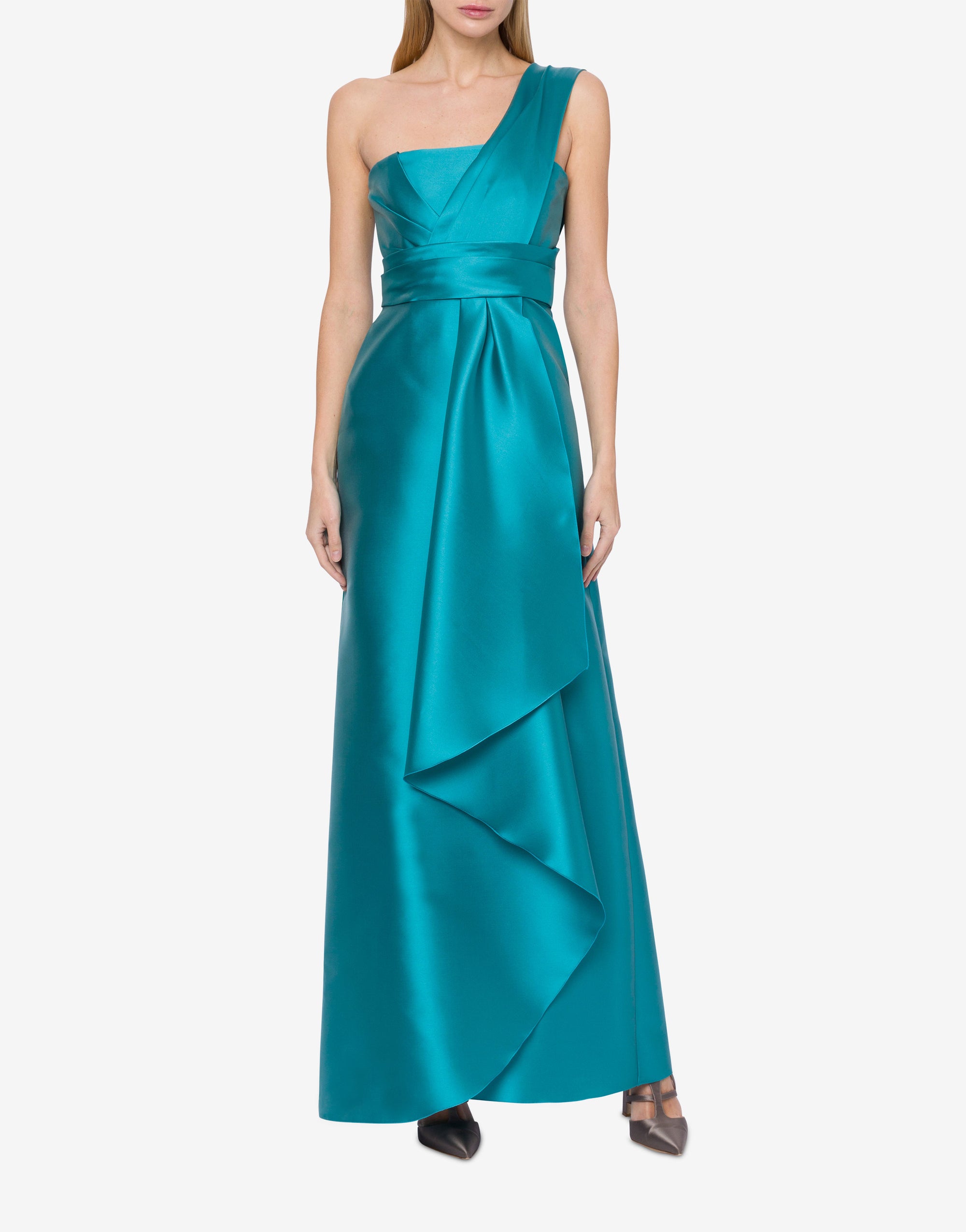 Robe longue épaules asymétriques - Blue