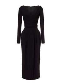 Robe midi à fente - Black