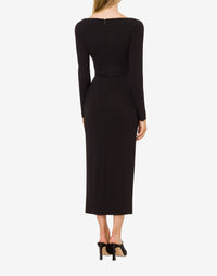 Robe midi à fente - Black
