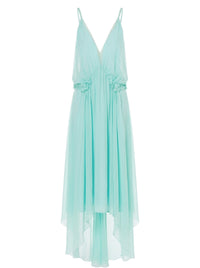 Chiffon midi dress - Light Blue