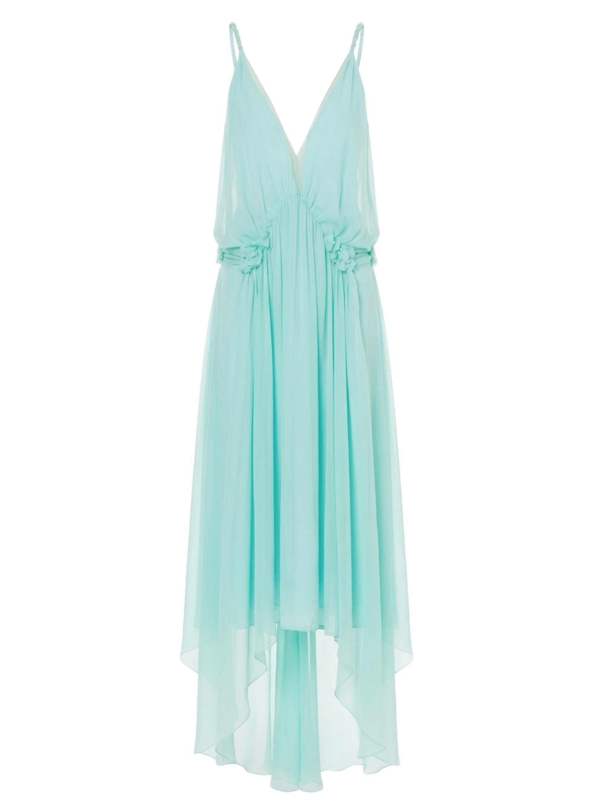 Chiffon midi dress - Light Blue