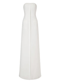 Robe longue bustier en satin - White