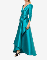 Bow long dress - Blue