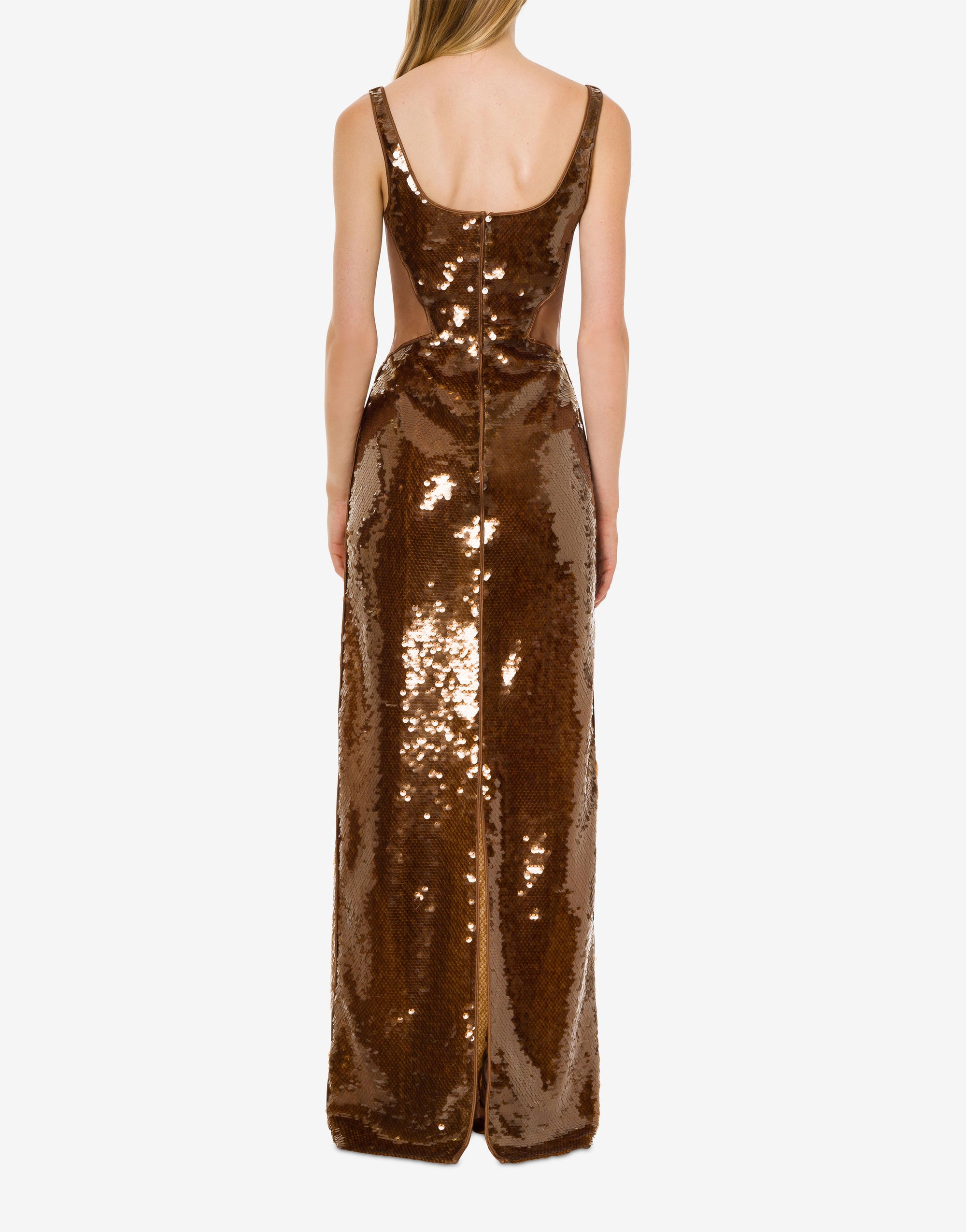 Robe longue en sequins - Brown