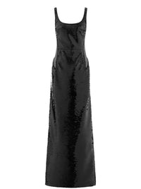 Robe longue en sequins - Black