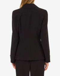 Veste en laine stretch avec boutons - Black
